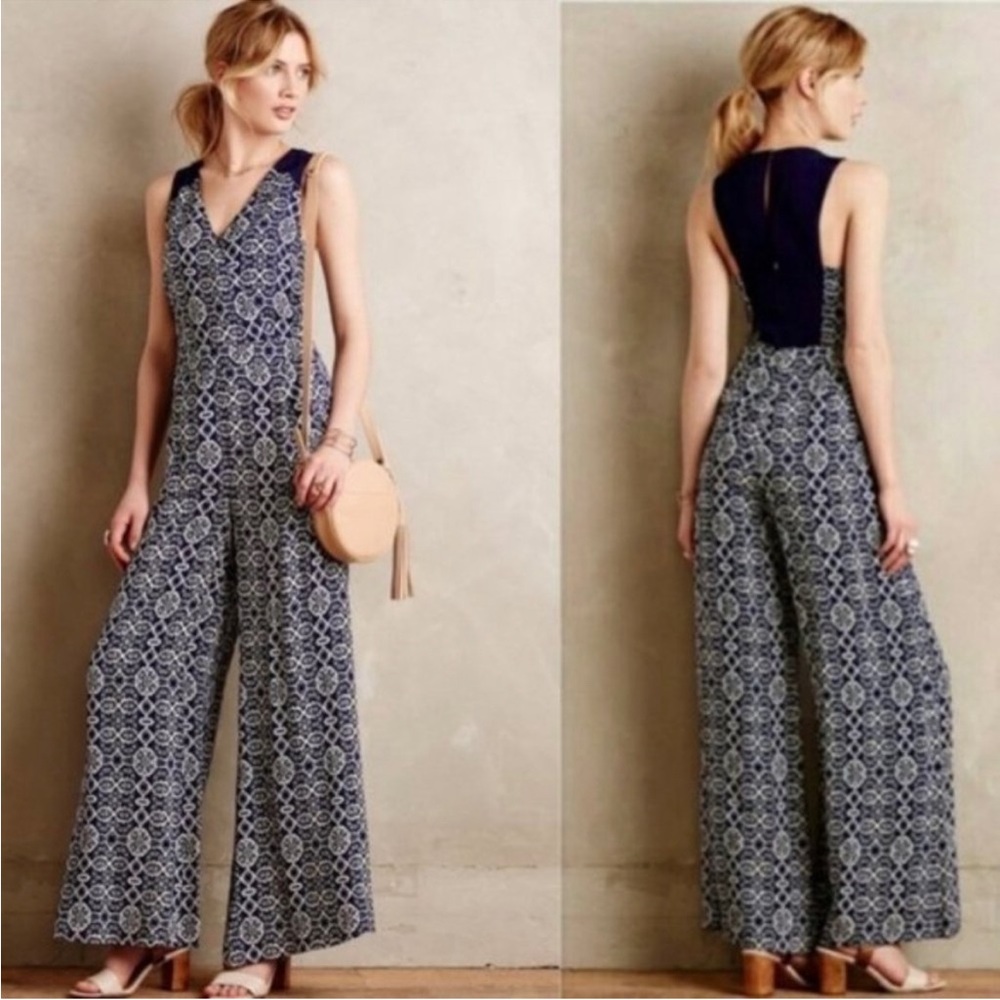 Anthropologie Elevenses Jumpsuit Size 6